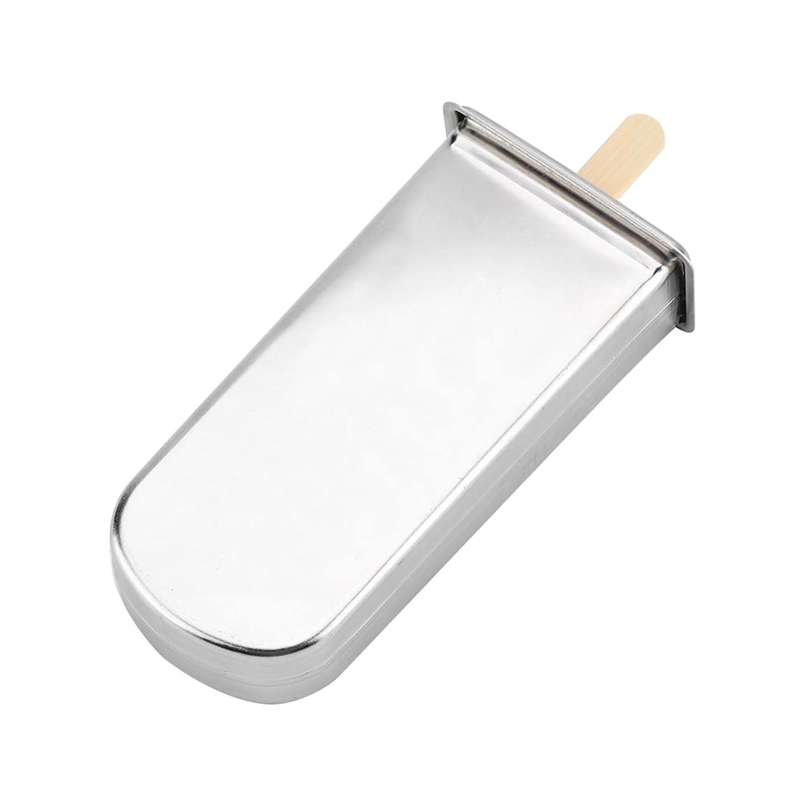 Molde para helados, molde para polos de acero inoxidable con base de apoyo, 6 moldes de punta redonda reutilizables, con 50 palitos de helado, 20 bolsas de helado, 1 pincel | Incluye base de apoyo, 50 palitos, 20 bolsas y 1 pincel, juego reutilizable para