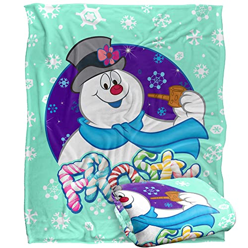 Frosty the Snow - Coperta morbidissima effetto 152 x 127 cm seta