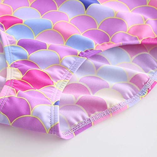 Image of Girls One Piece Swimsuits One Shoulder Ruffle Swimwear Floral Bathing Suit