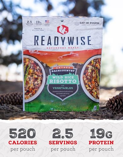 Image of ReadyWise Backcountry Wild Rice Risotto (Single Pouch) Freeze-Dried Backpacking & Camping Food, Vegan, Gluten Free