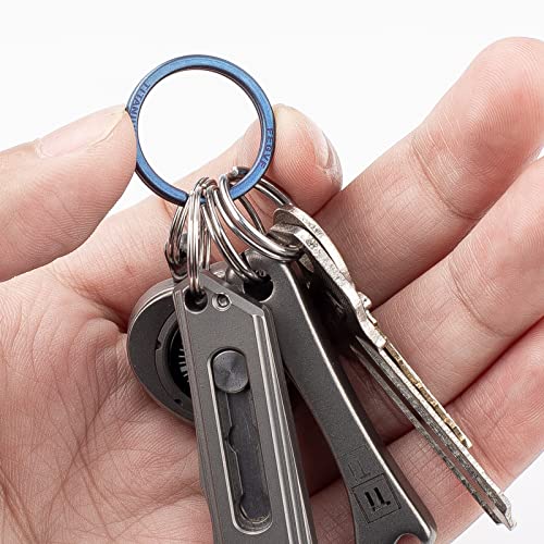 Image of FEGVE Titanium Key Chain Rings Split Rings 4 Pack - Durable, Lightweight and Corrosion-Resistant Keyrings for Home & Car Keys