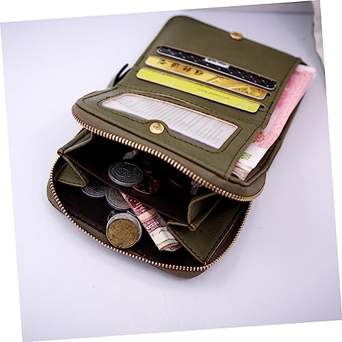 Green Mini Wallet for Women Zipper Closure Coin Purse for Girls Small Change Purse for Women3