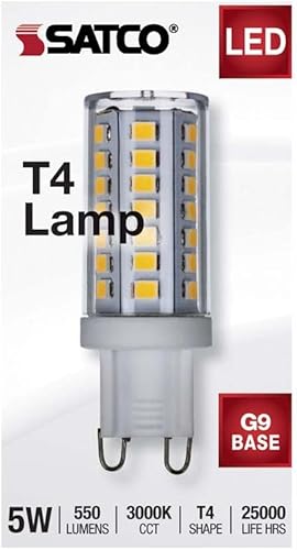 Miniatura 4 de Satco 5 vatios JCD LED claro 3000K G9 base 120 voltios