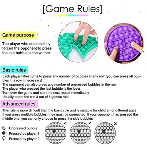 Guffo Fidget Toys, Stress Reliever Sensory Toys with Simple Dimple, Silicone Squeeze Anti-Anxiety Figetget Toys for Adults and Autistic Children…