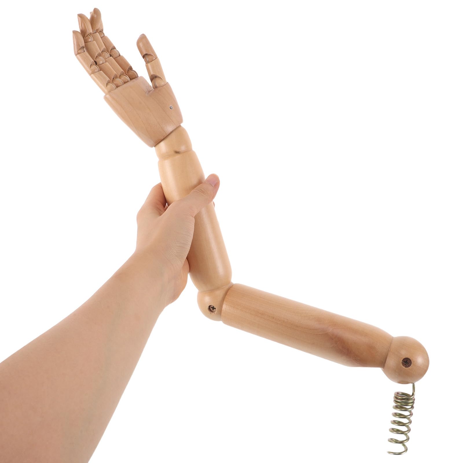 TOYANDONA 1paire Bras de Mannequin Bois Naturel Articulé Remplacement Flexible avec Joints pour Accessoires Prothétiques et Projets Artistiques Modèle Moyen Réaliste pour Affichage et Jeux