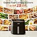 COSORI Air Fryer TurboBlaze 6Qt, 9-in-1 Airfryer, 5 Speeds Dry, Roast, Proof, 15-MINS In-App Recipes, Compact, Quickly Cook, 95% Less Oil for Healthy Meals, Easy Clean, Dark Gray