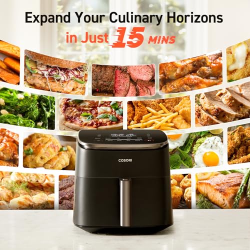 COSORI-Air-Fryer-TurboBlaze-6Qt-9-in-1-Airfryer-5-Speeds-Dry-Roast-Proof-15-MINS-In-App-Recipes-Compact-Quickly-Cook-95-Less-Oil-for-Healthy-Meals-Easy-Clean-Dark-Gray 51DJ8sQB7mL
