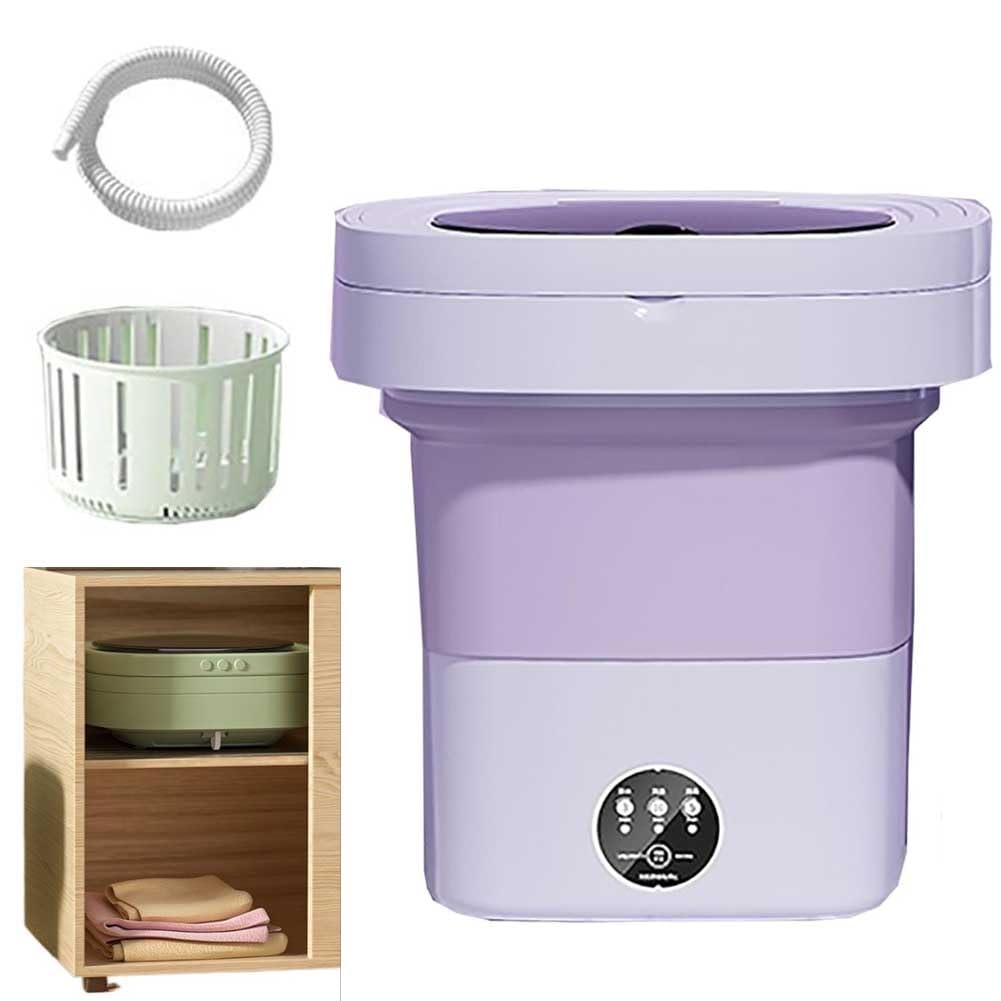 Boeryou Purple Portable Washing Machine, Mini Washing Machine Foldable, 15L Large Capacity Small Washing Machine For Apartments, Dormitories, Camping, Rv Travel(Purple)