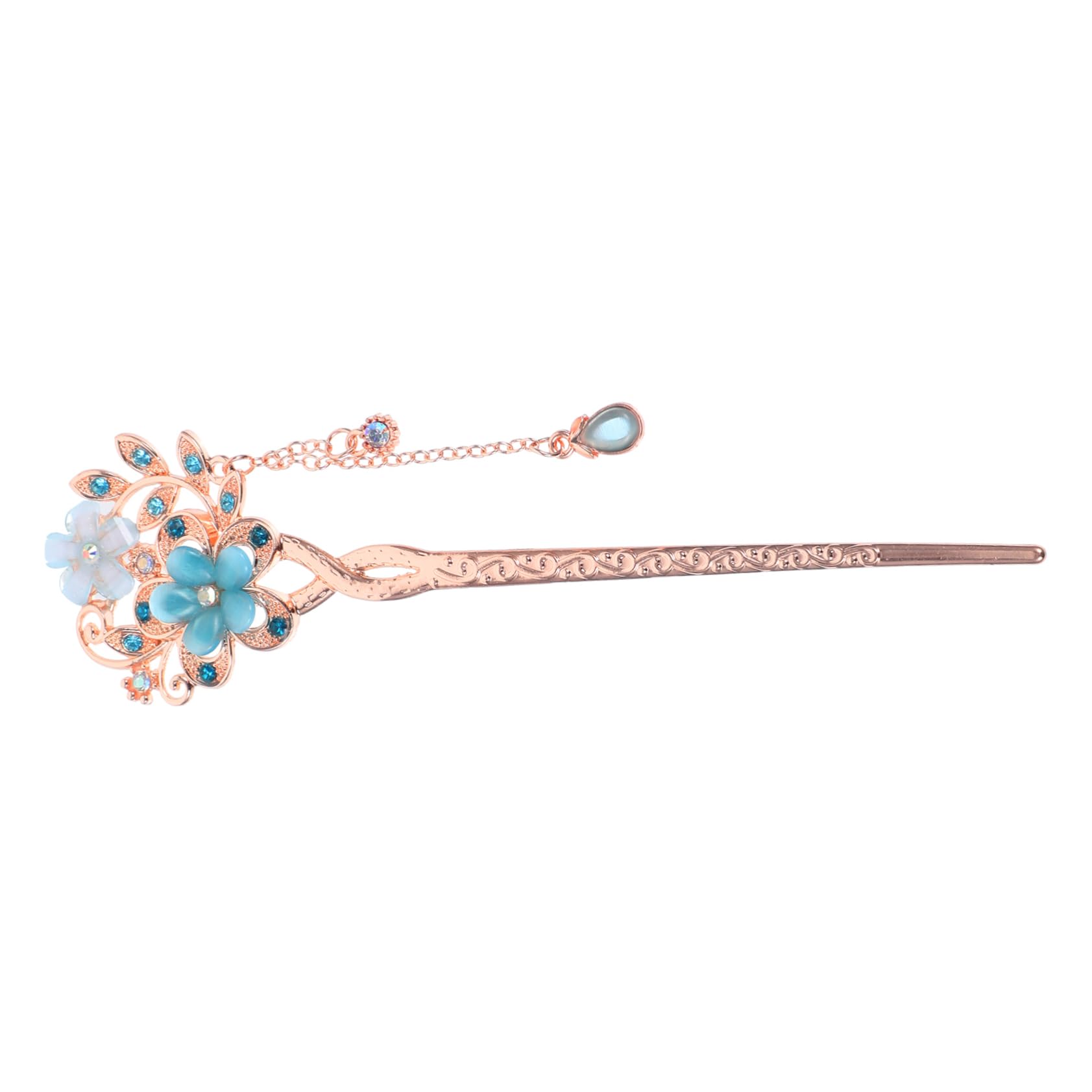 POPETPOP grace hair fork pearl flower korean hair accessories Japanese and Korean headgear Chopsticks walk Japan bridal gifts Miss rhinestones Gift Japanese-style classic bride hair clip
