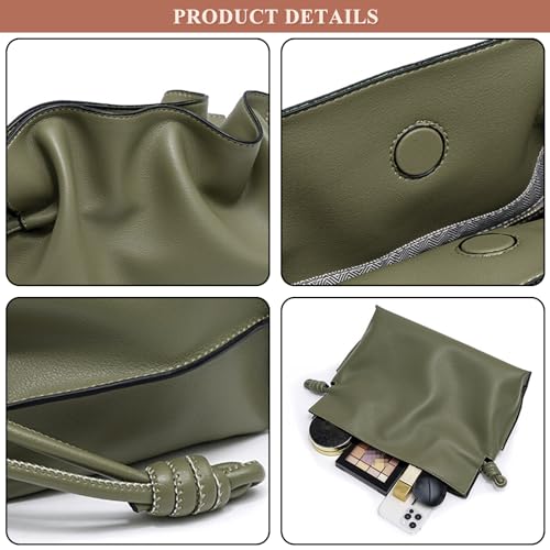 Soft Cloud Crossbody Bags for Women Designer Shoulder bags Purse and Handbags Fashion Magnetic Button Dumpling Bag，bag1030OWOISS2