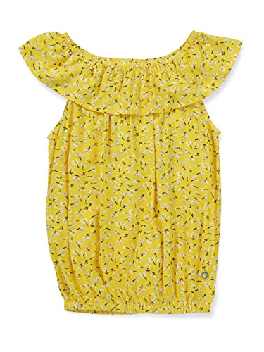 Image of Gini & Jony Girls Blue Polka dot Silk Full Sleeves Woven Top
