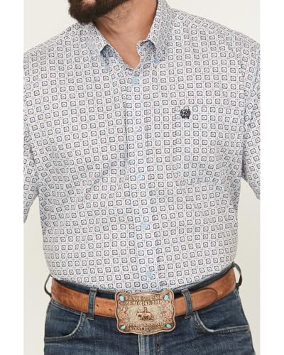 Cinch Men's Light Blue Print Shirt3