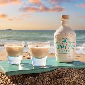 Twin Fin Cream Liqueur | Born in the Caribbean, blended in Cornwall | Smooth Vanilla, Silky white chocolate | Best enjoyed neat |17% vol | 70cl – Twin Fin Rum