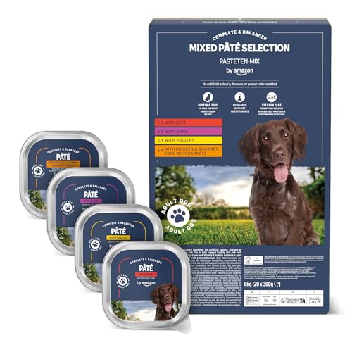 by Amazon Cibo per cani, pâté misto, 300 g, confezione da 20