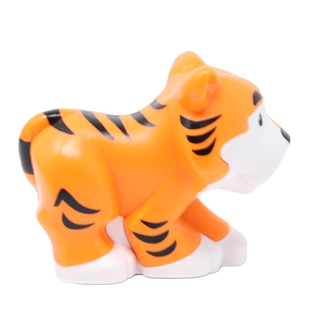 Fisher-Price Pezzo di ricambio Little People Arca di Noè Zoo Safari Jungle Animals Playset JLV11 - Figura di ricambio Tigre arancione scuro