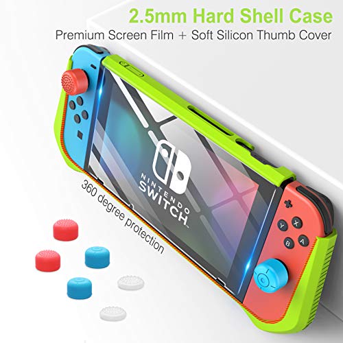 HEYSTOP Capa compatível com Nintendo Switch, capa protetora de TPU resistente para Nintendo Switch c