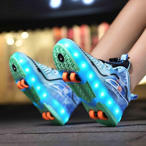 16 Modes Roller Skate Shoes with 4 Wheels and Braking Device, Sneakers for Kids Boys Girls Birthday Thanksgiving Christmas Day3