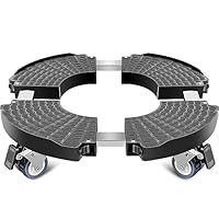 Linkax Pflanzenroller Ø 35-48cm, Rollbrett Pflanzen bis 150 KG, Untersetzer Blumentopf Gross Pflanzentopf mit Rollen für Außenbereich Sonnenschirmständer, Mülleimer, Regentonne, Wasserfass, Weinregal