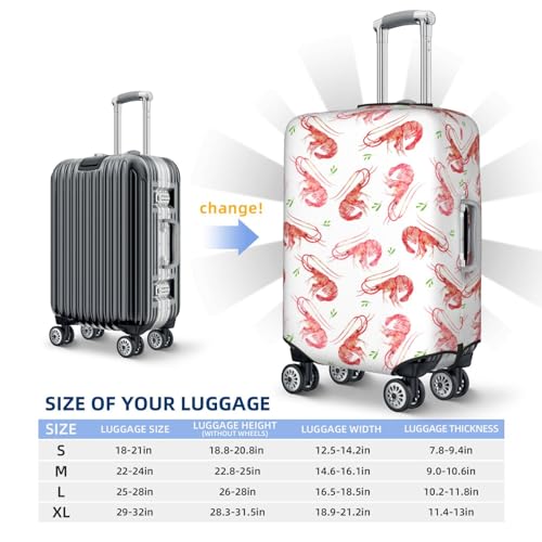 Travel Luggage Covers - Shrimp Seaweed Elasticity Suitcase Covers Protector for Luggage 18-32 Inch2