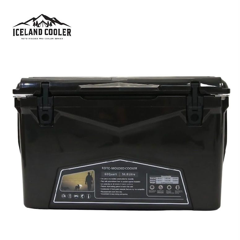 60QT ICELANDCOOLER アイスランドクーラー チャコールグレー Amazon | ICELANDCOOLER(アイスランドクーラー) 60QT 56.7L クーラー