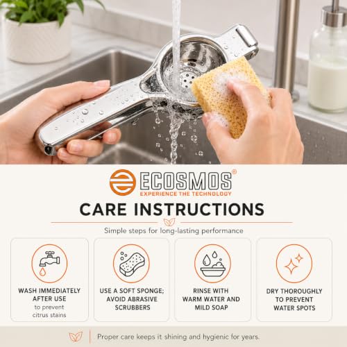 Image of E-COSMOS Manual Citrus Juicer & Lemon Squeezer for Orange & Mosambi - Ergonomic Hand Juice Maker Kitchen Tool (1 Piece) (Manual Lemon Squeezer)