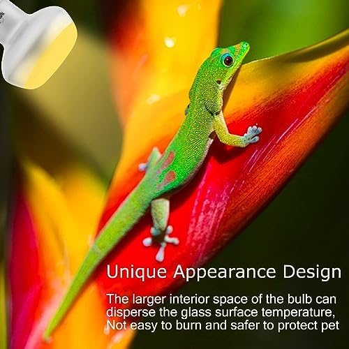 LUCKY HERP Reptile Heat Lamp Bulb(100W 2 Pack), Daylight Basking Spot Heat Lamp for Reptile, Vivarium UVA Heat Light Bulb for Tortoise,Turtle,Snake, Puppies,Chicks,Bearded Dragon