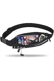 Slim Running Belt for Women Men,Runners Fanny Pack Phone Holder,Running Pouch Waist bag for Workout Jogging,Money Belt Running Gear Accessories
