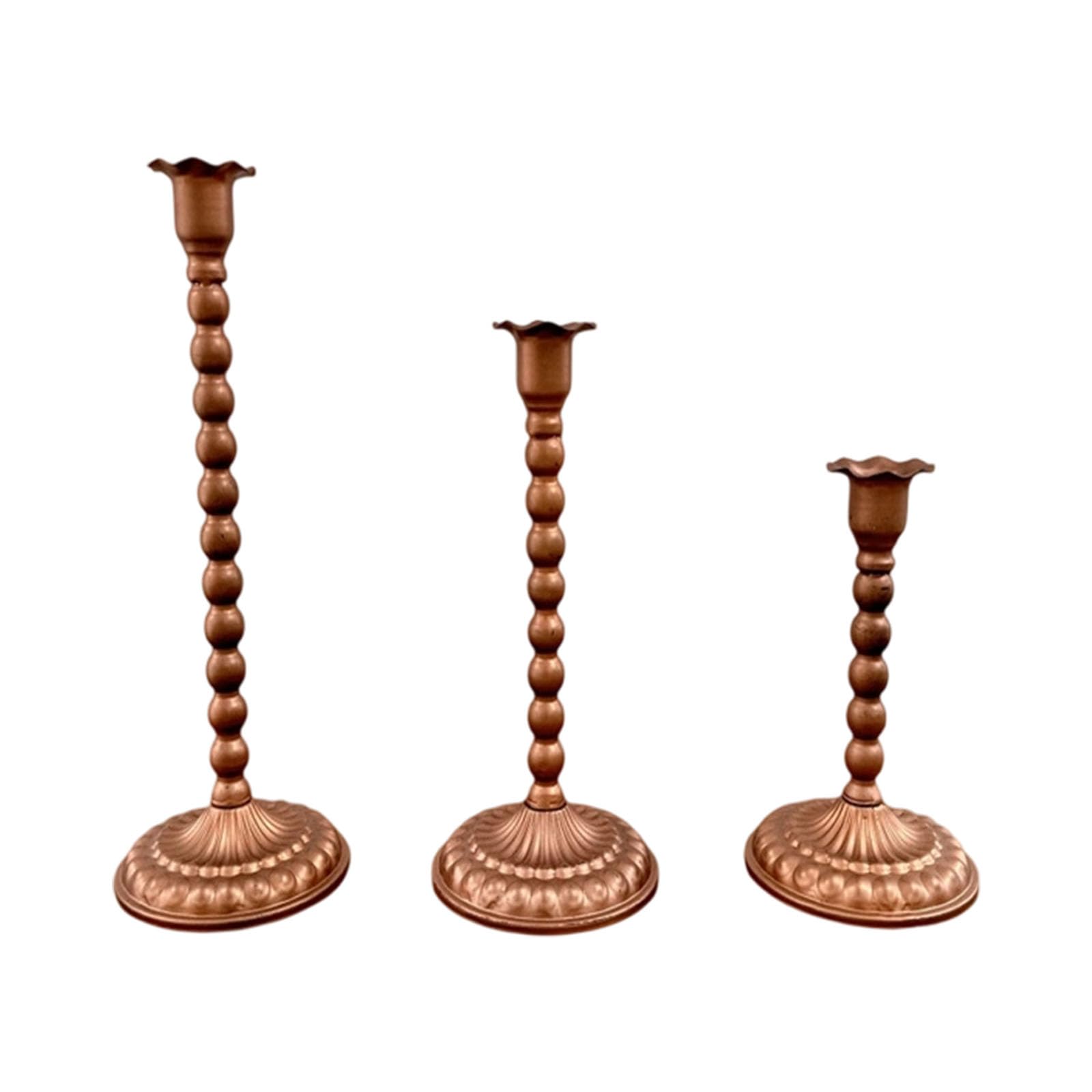 PANGBOER Decorative Stands Iron Taper Holders Candelabra Retro Candlestick Holders for Wedding, Table Centerpieces Decorative Stand
