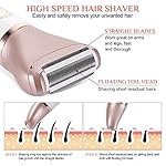 Electric Razor for Women, Nivlan Painless 2 in 1 Wet & Dry Lady Shaver for Women, Portable Waterproof Bikini Trimmer…