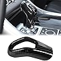 Acouto Car Gear Shift Knob Cover Trim for Land Rover Range Rover Sport 2014-2017 Carbon Fiber Style Gear Shifter Knob Head Frame Cover Trim Sticker ABS Plastic Car Interior Accessories