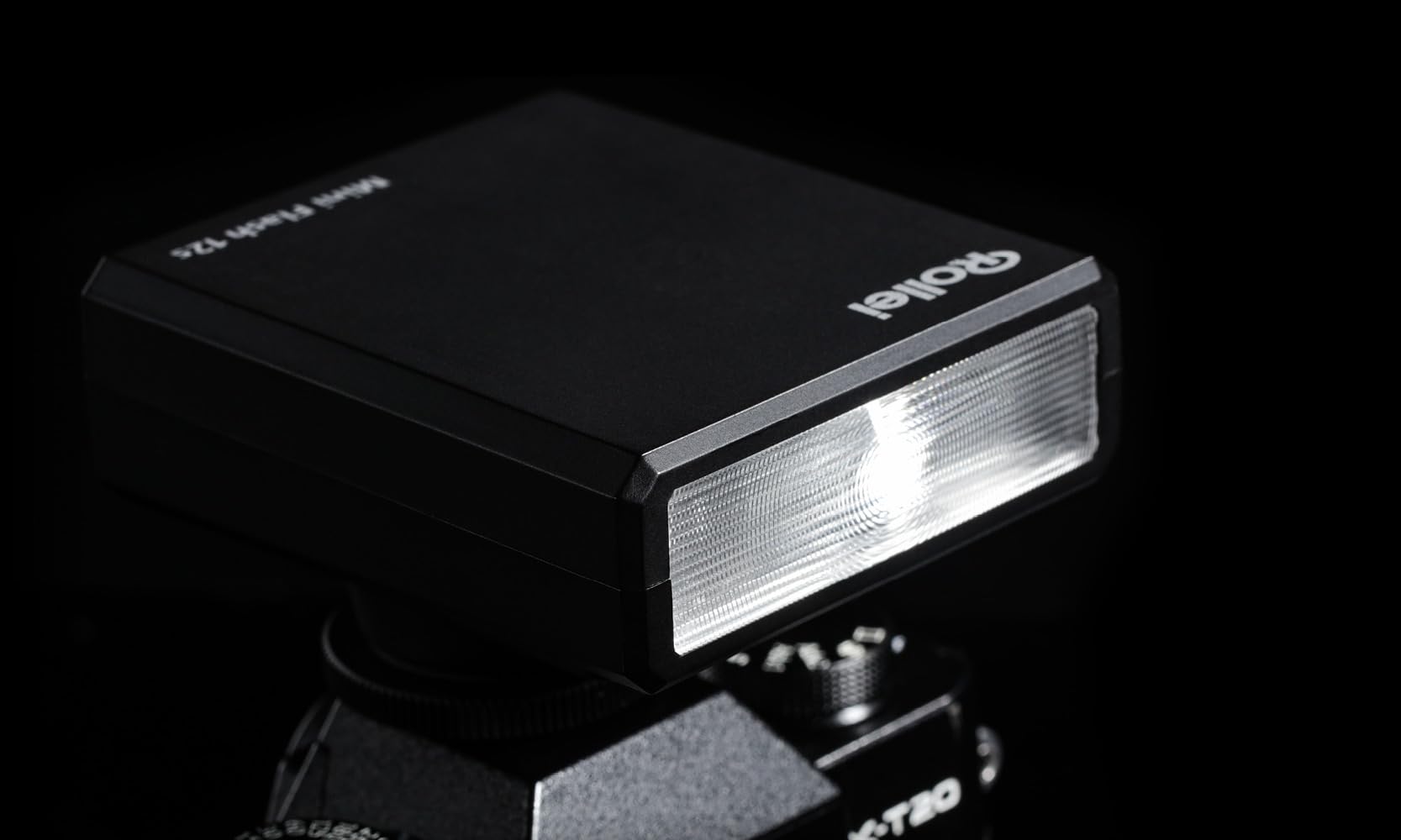Rollei Mini Flash 12s Aufsteckblitz, Multi-kompatibler Hot-Shoe für alle Kameramodelle, 10 Wattsekunden Leistung, Leitzahl 12, Automatik & Manueller Modus, Ultrakompakt und Leicht, 110 Blitzauslösung
