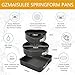 GZMAISULEE Springform Cake Pan Set of 3 (7, 8, 9 Inch) Heart Round Square Leakproof Nonstick Cheesecake Pans with Removable Bottom Carbon Steel Bakeware