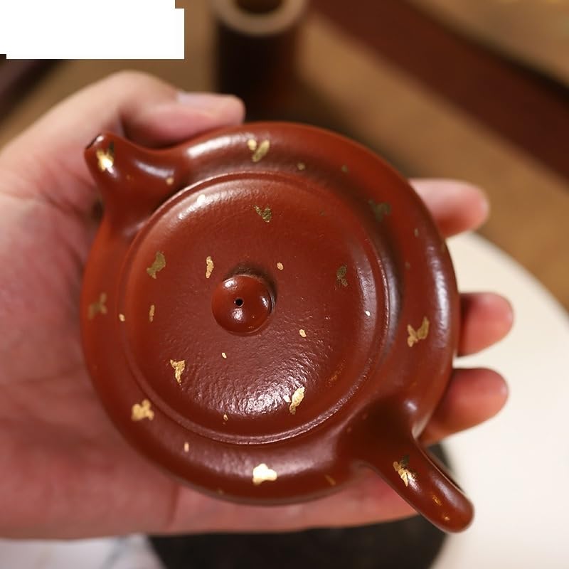 Tetera Infusiones Teteras de arcilla púrpura antiguas de 200ml, tetera hecha a mano, tetera de barro Ore Zhu con colador, juego de té Zisha, tetera china Teapot