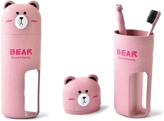 Amazon ふく福 おしゃれ 旅行 出張 用 歯ブラシケース 持ち運び 携帯 便利 歯ブラシカップセット 歯ブラシ 付き 櫛 収納 うがいコップ ピンク 歯磨きコップ ホーム キッチン オンライン通販