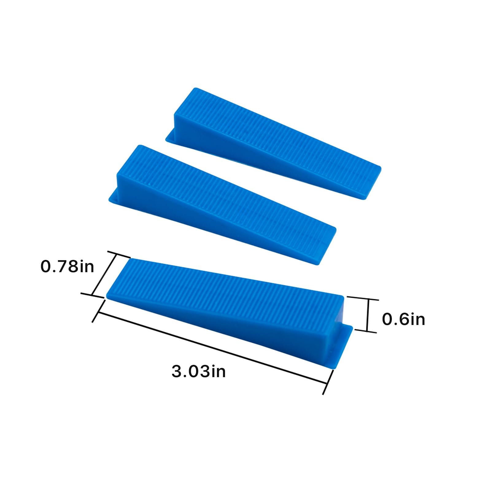 400 cunei riutilizzabili per sistema di livellamento piastrelle, compatibili con distanziatori da 3.0mm, 1.5mm, 2mm, 1mm, strumento di livellamento per posa precisa (400 pezzi, blu)