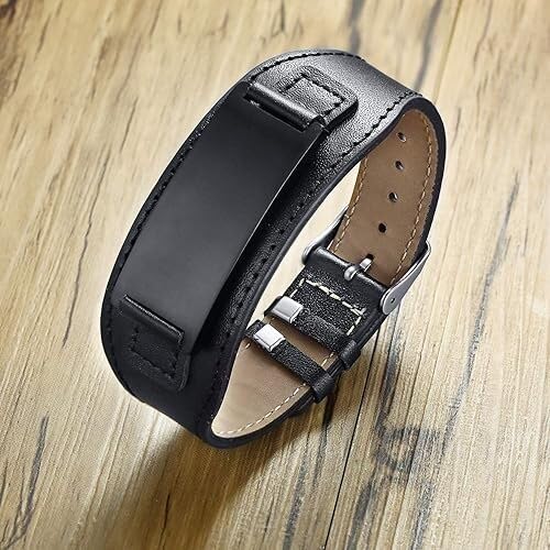 Image of THE MEN THING DARKMATTER STRAP BLACK - Genuine Braided Leather Bracelet Set for Men & Boys (8 inch)