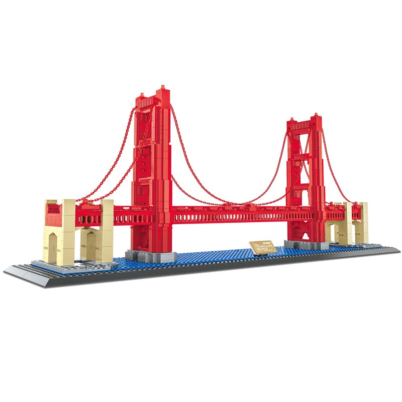 Image of The Golden Gate Bridge of San Francisco Building Blocks Set, Model for School Project | World's Great Architecture & Landmarks, DIY Educational Toys for Kids (1977 Pieces, 6+ Years)