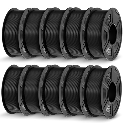 Image of JAYO PETG Filament 1.75mm Bundle 11KG, Strong Toughness PETG 3D Printer Filament, Dimensional Accuracy + /- 0.02 mm, Fits for Most FDM 3D Printers (Black)