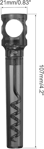 Miniatura 2 de uxcell Sacacorchos de viaje de 4.2 pulgadas, sacacorchos de bolsillo, abridor de vino portátil, mini abridor de corcho de vino de plástico para