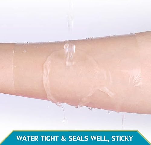 50 hojas adhesivas impermeables para vendaje, película transparente elástica para vendaje, película protectora de ducha transparente, desechable,