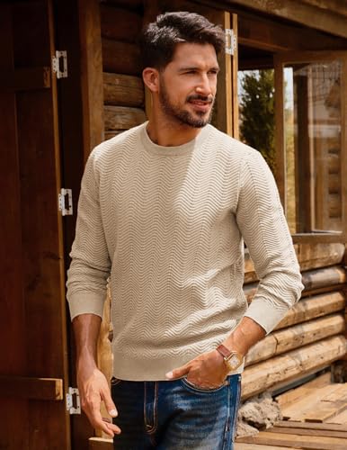 PJ PAUL JONES Mens Crewneck Sweater Lightweight Casual Long Sleeve Knit Pullover Sweaters3