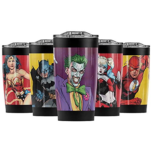 Batman Joker Character Stainless Steel Tumbler 20 oz Coffee Travel Mug/Cup, Vacuum Insulated & Double Wall with Leakproof Sliding Lid | Great for Hot Drinks and Cold Beverages