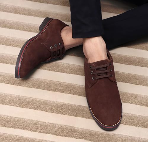 Image of ARAMISH Men's Suede Leather Derby Lace Up Formal Shoes