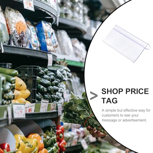 Porte étiquette transparent pour support prix supermarché 30 pièces - 10