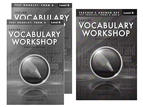 (T0578) Vocabulary Workshop Enriched Edition Test Booklet Form A&B with Answer Key Level B - Grade 7
