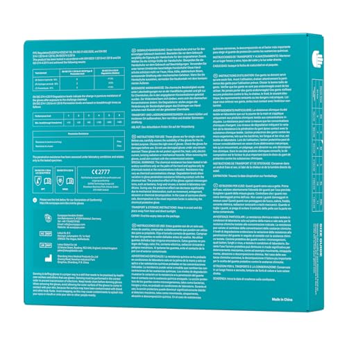 Foto von EUROPAPA 100x Nitrilhandschuhe Box Einweghandschuhe, Einmalhandschuhe, Untersuchungshandschuhe, Nitril Handschuhe, puderfrei, ohne Latex, unsteril, latexfrei, disposible gloves (M, Schwarz)