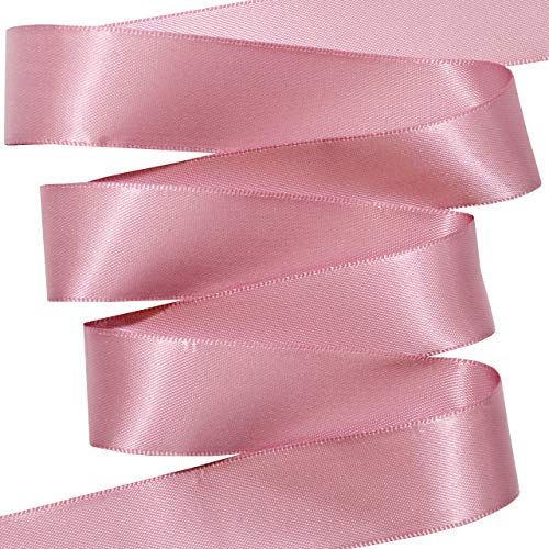 Image of Morex Ribbon 08822 /50-165 Double Face Satin Ribbon, 7 /8 inch x 50 Yd, Rosy Mauve