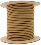 TOUGH-GRID Shock Cord - 100% Stretch! Great for Emergency Supply, Hiking, and Crafts - 100% Nylon Sheath Grizzly (Coyote) Brown - 100Ft., 3/16' Diameter