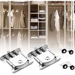 BURTONN 2 Piezas Kit Puertas Correderas Armario, Polea Puerta Corredera Accesorios, Rueda para Puerta de Armario, Kit Puerta Corredera de Accesorios de Hardware Polea para Puertas, Armarios