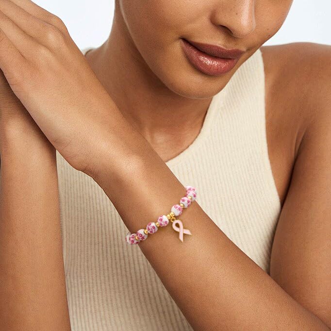 Image of Cross Bracelets for Women, Christian Gifts for Women Stocking Stuffers for Teens Cross Bracelet Imperial Nature Stone Bead Bracelet Confirmation Baptism Gift for Teen Girls Christmas Religious Gift Cathlic Faith Jewelry